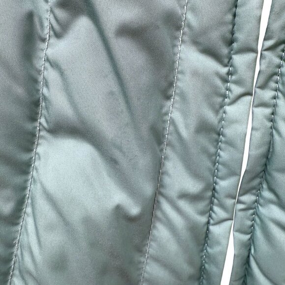 WOOLRICH Womens Puffer Vest Size Small Seafoam Green Jacket Zip Front Ski Snow - Picture 11 of 12